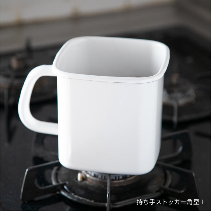野田琺瑯 持ち手ストッカー角型Ｌ 2個セット