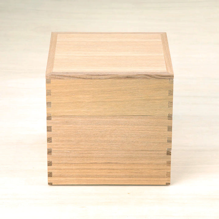 松屋漆器店 白木塗 タモ 6.0 三段重 ナチュラル