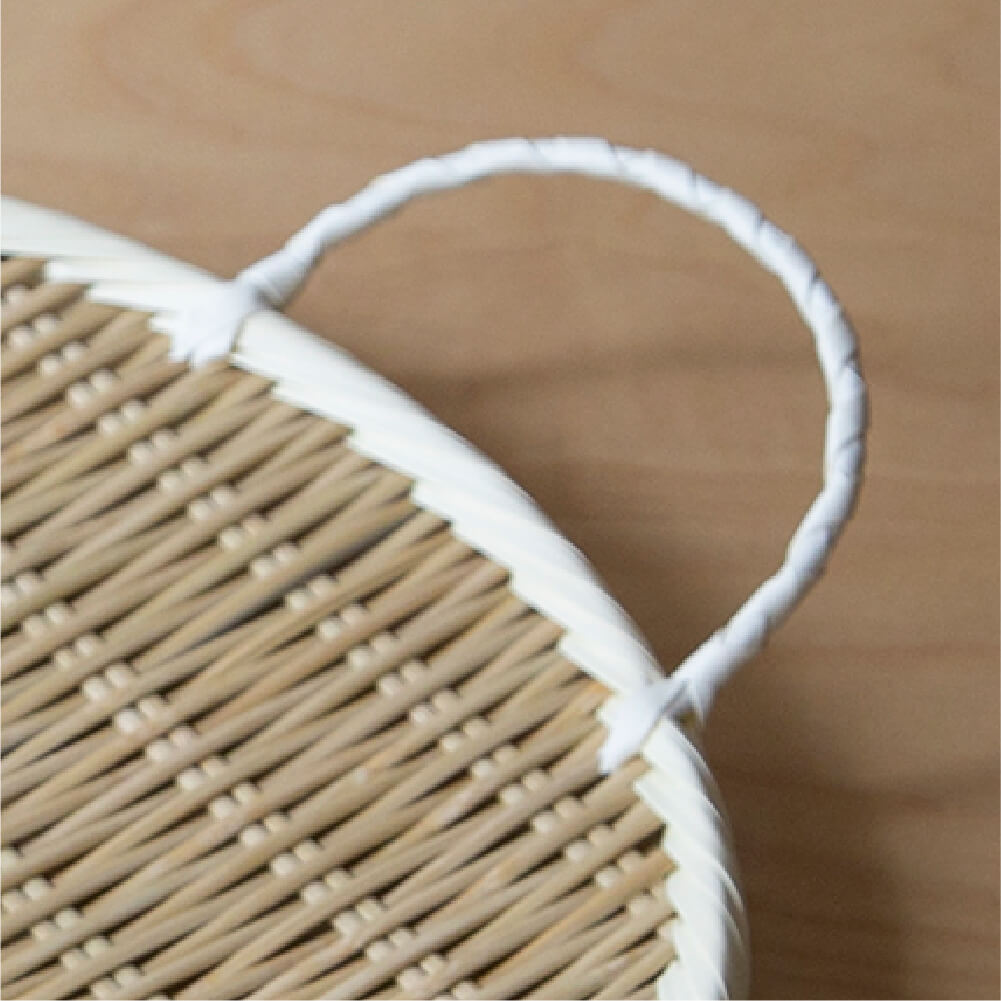 雅竹 手付 盆ざる (尺1寸) 33cm