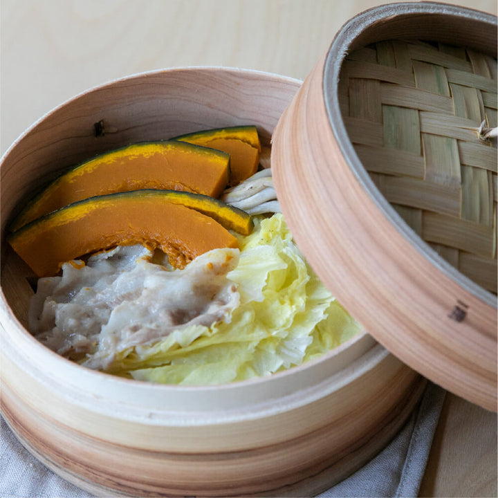 雅竹 杉 飲茶せいろ6寸 蓋付 2段 セット