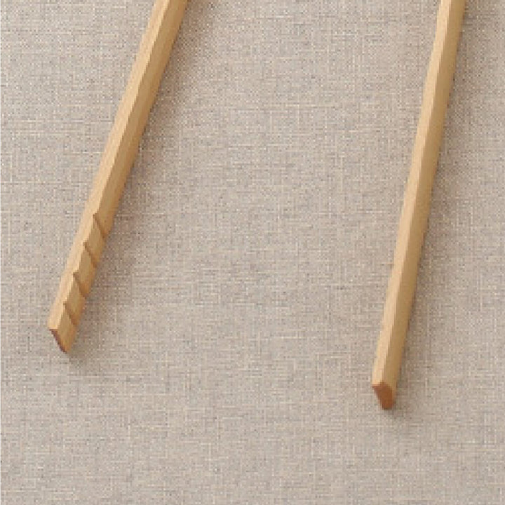 雅竹 白竹 曲がり トング (小) 18.5cm