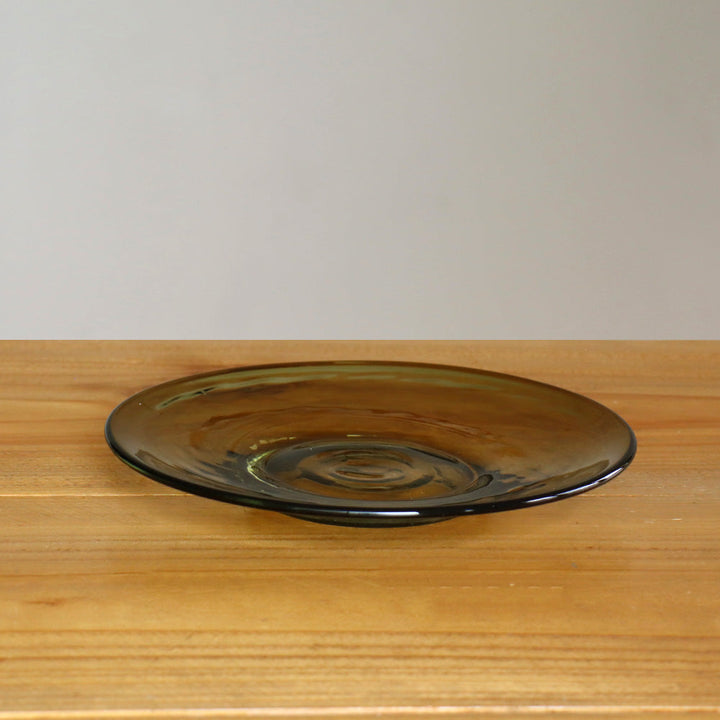 ガラス 平皿 ニジノハ  22cm
