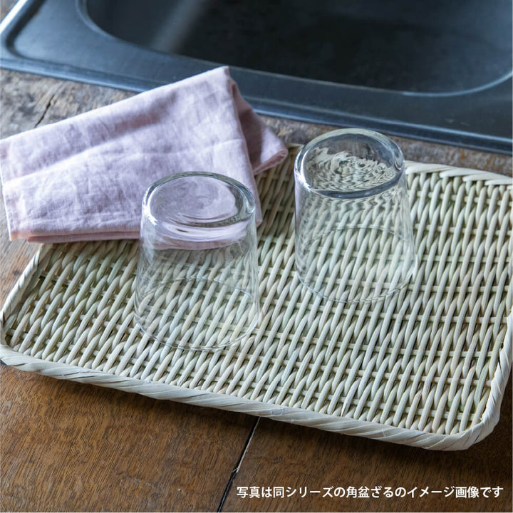 かごや 丸盆ざる 21cm