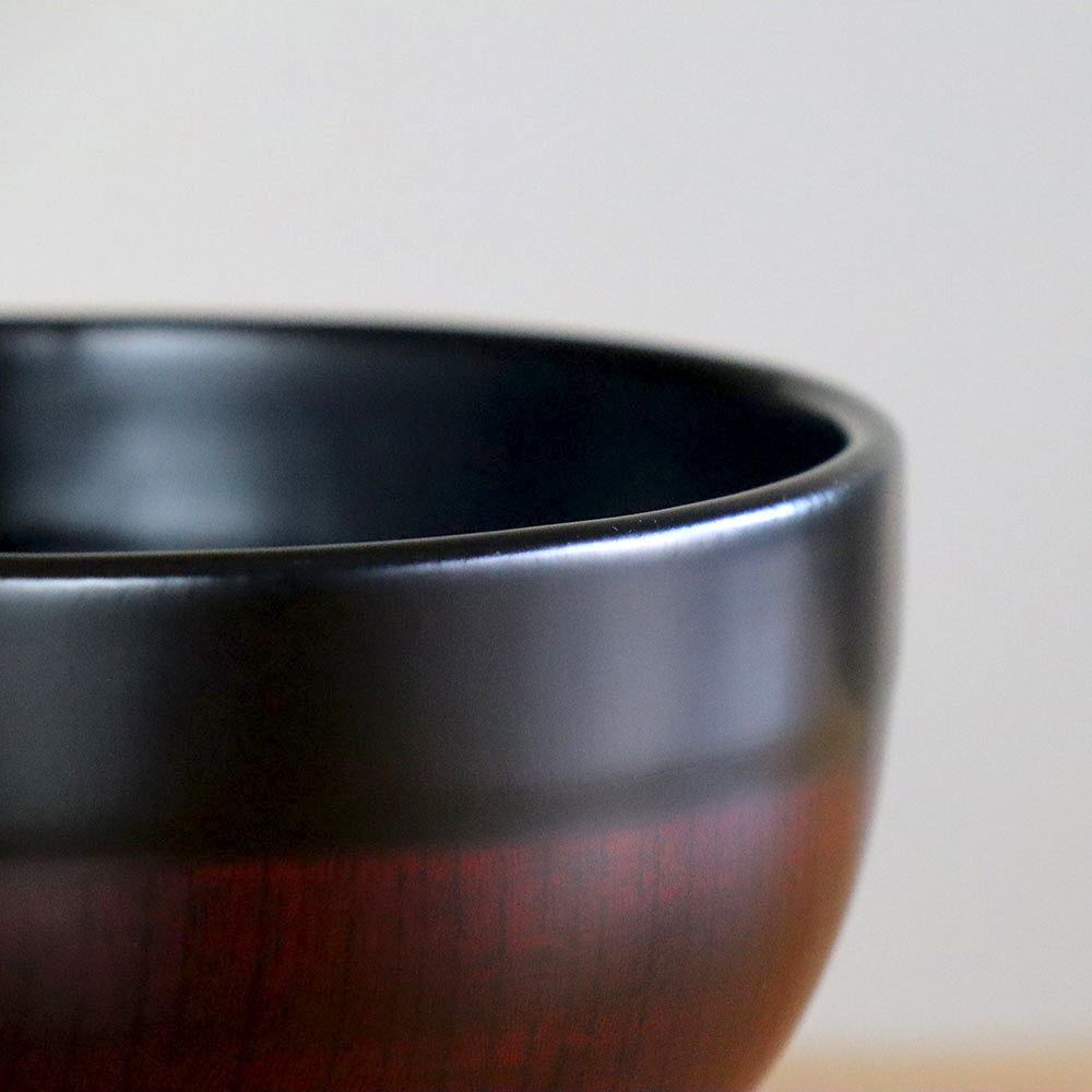 土直漆器 直右ヱ門 欅 端布合鹿椀 2種